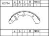 ASIMCO K3714 Brake Shoe Set